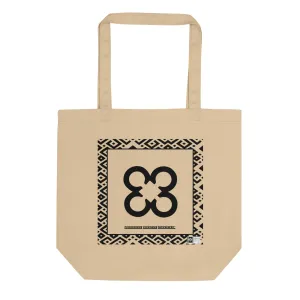 100% cotton Eco Tote Bag, featuring the Adinkra symbol for dutifulness