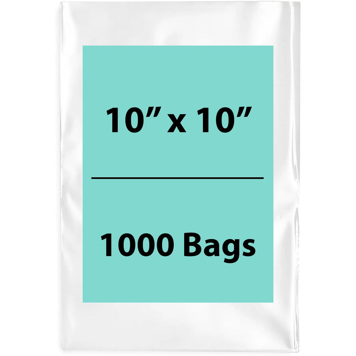 10X10 inches Clear Flat Poly Bags 1.5Mil Open Top (LDPE)