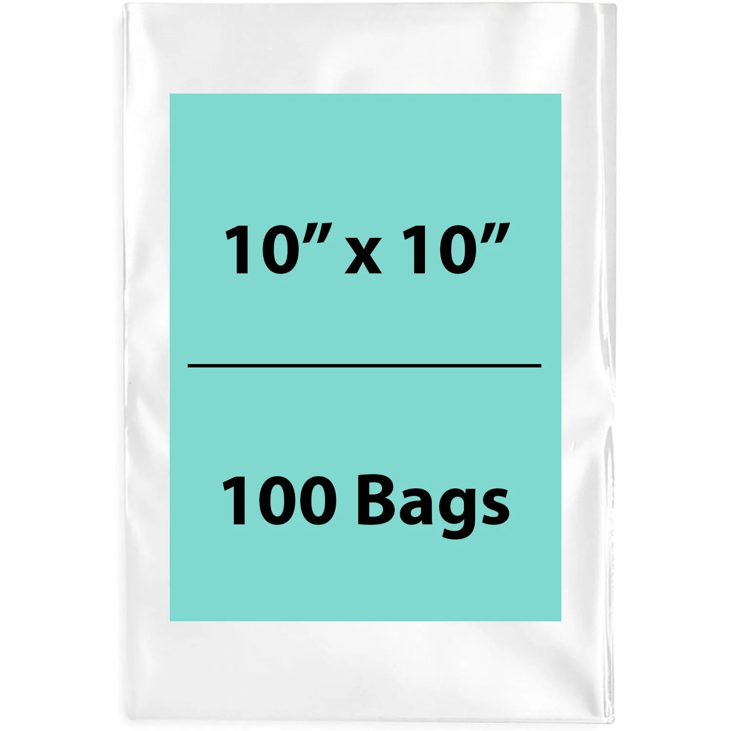 10X10 inches Clear Flat Poly Bags 1.5Mil Open Top (LDPE)