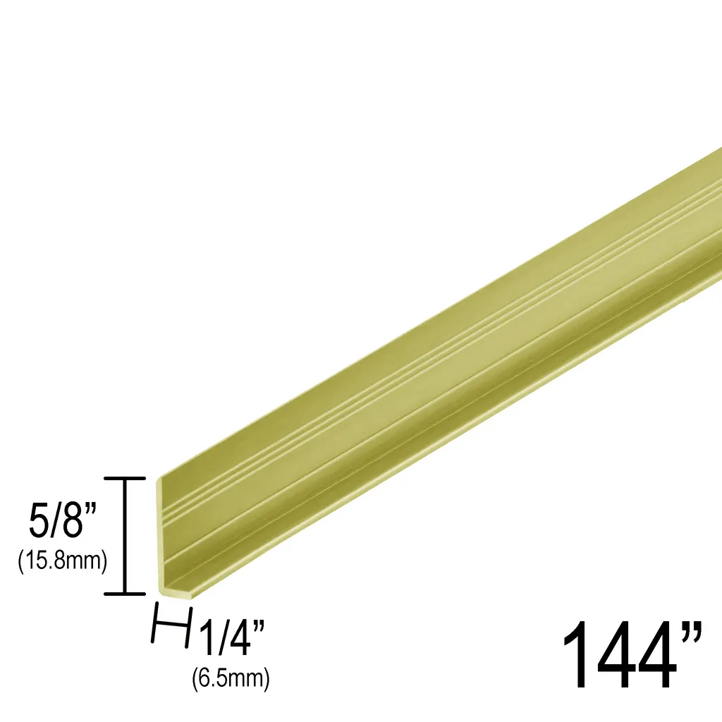 1/4" Mirror L-Channel - 5/8" Height (144") (CH, BN, MBL, SB, PN, BBRZ, GM, ORB)