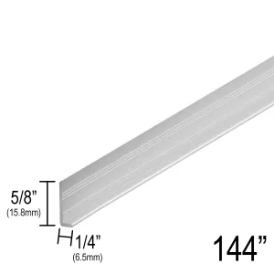 1/4" Mirror L-Channel - 5/8" Height (144") (CH, BN, MBL, SB, PN, BBRZ, GM, ORB)