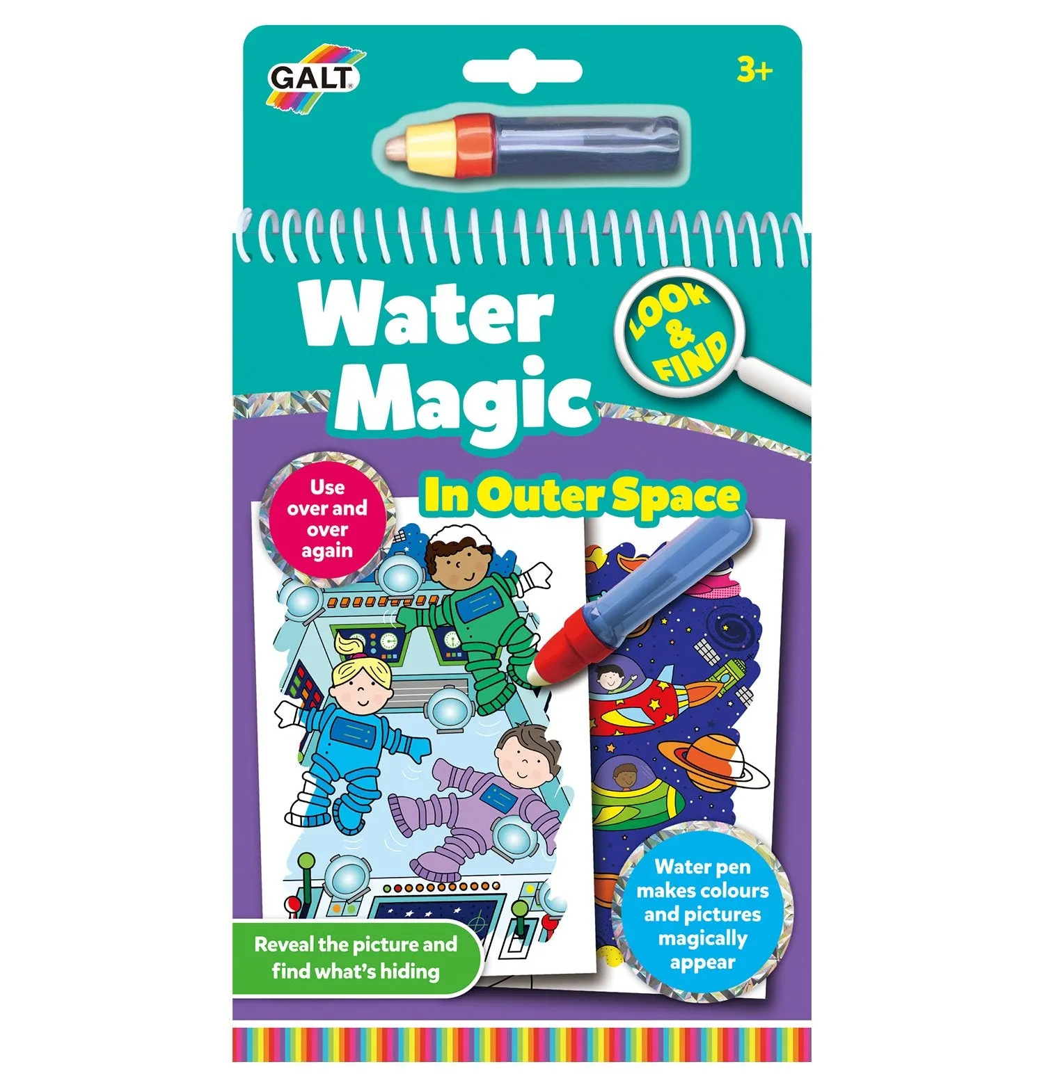 [2 Pack] Galt Water Magic - Look and Find (In Outer Space)