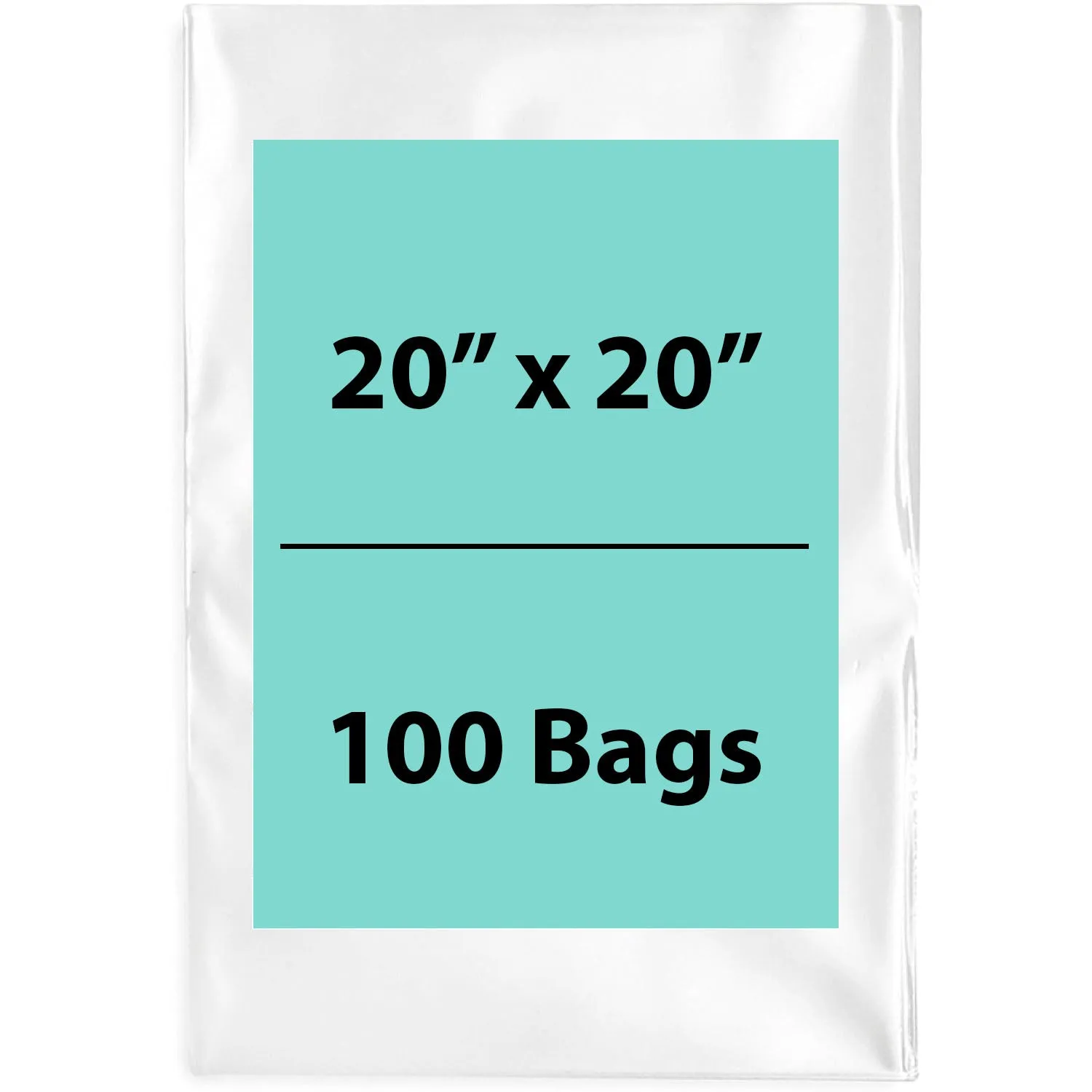 20X20 inches Clear Flat Poly Bags 1.5Mil Open Top (LDPE)