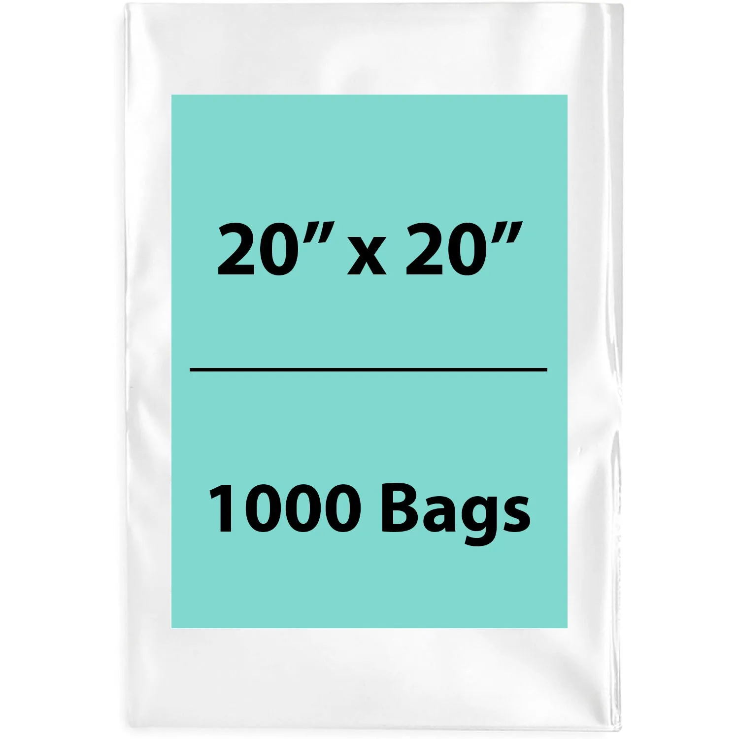 20X20 inches Clear Flat Poly Bags 1.5Mil Open Top (LDPE)