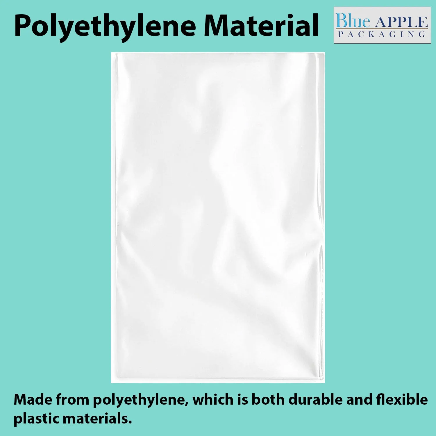 20X20 inches Clear Flat Poly Bags 1.5Mil Open Top (LDPE)