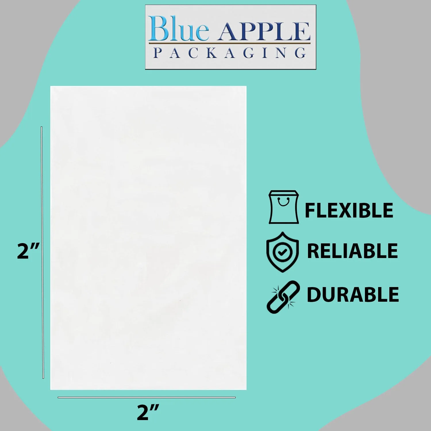 2X2 inches Clear Flat Poly Bags 1.5Mil Open Top (LDPE)