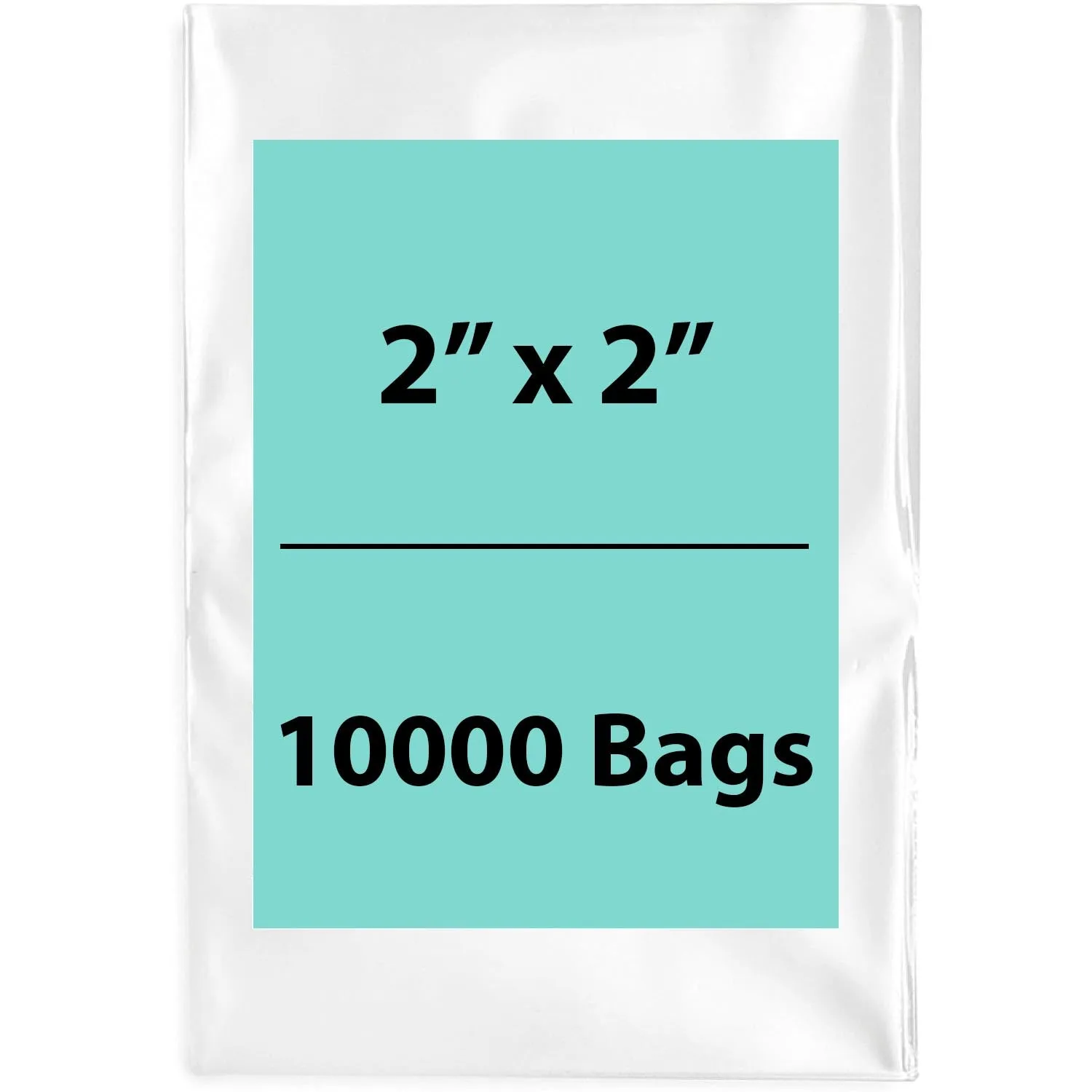 2X2 inches Clear Flat Poly Bags 1.5Mil Open Top (LDPE)