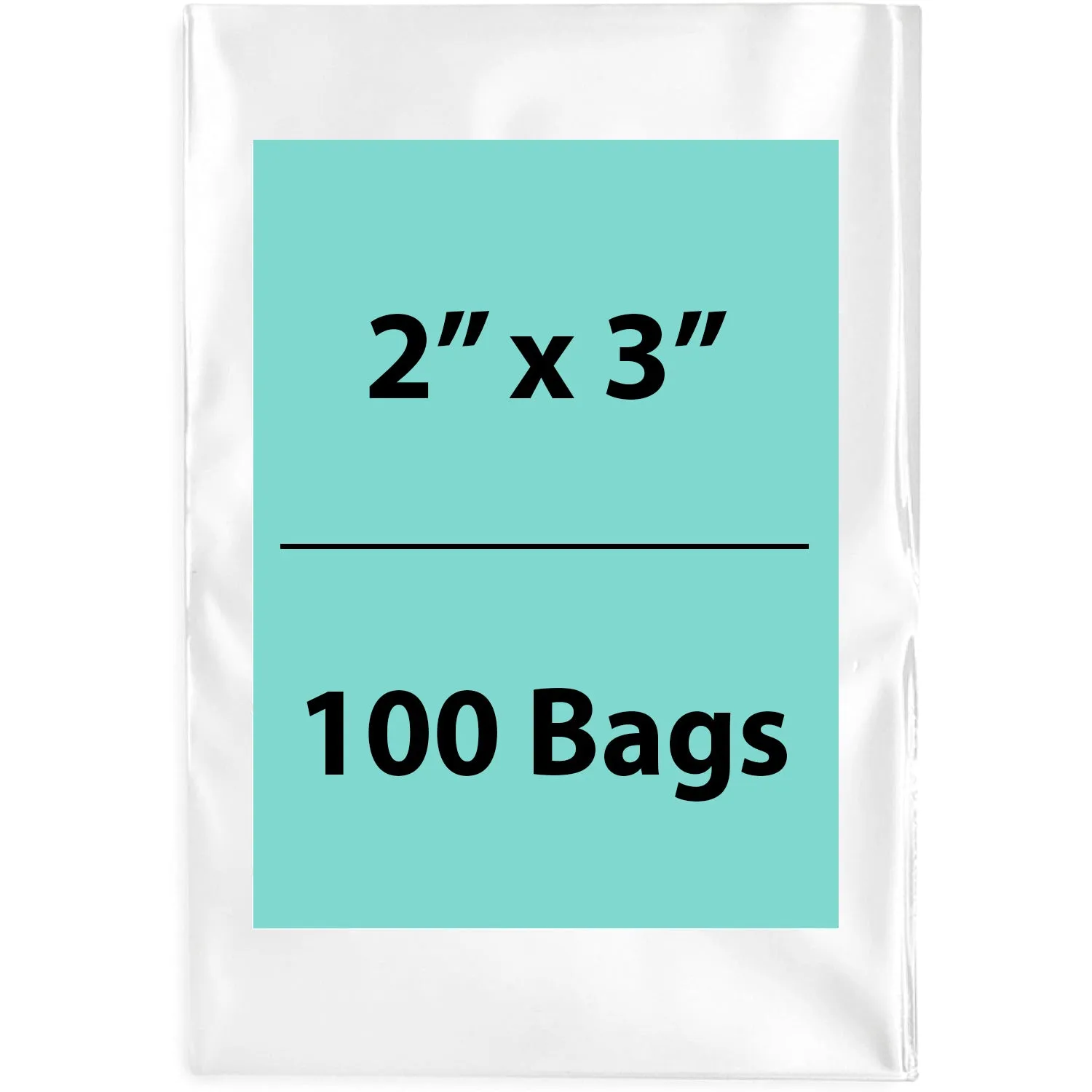 2X3 inches Clear Flat Poly Bags 1.5Mil Open Top (LDPE)