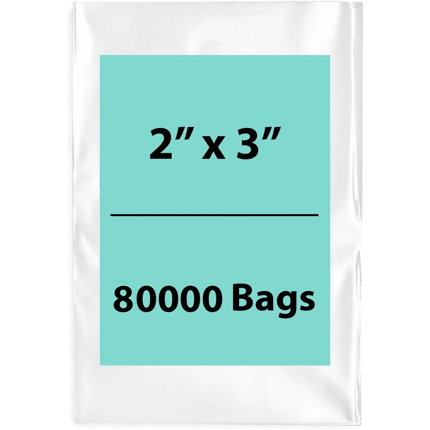 2X3 inches Clear Flat Poly Bags 1.5Mil Open Top (LDPE)