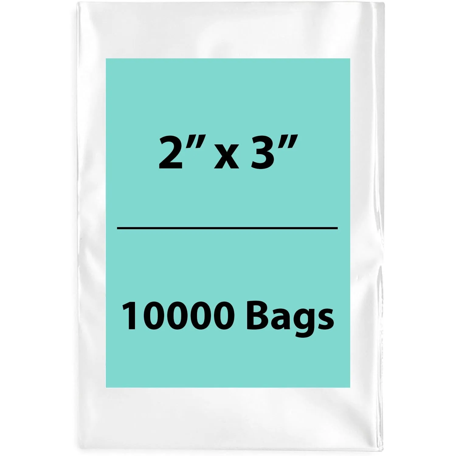 2X3 inches Clear Flat Poly Bags 1.5Mil Open Top (LDPE)