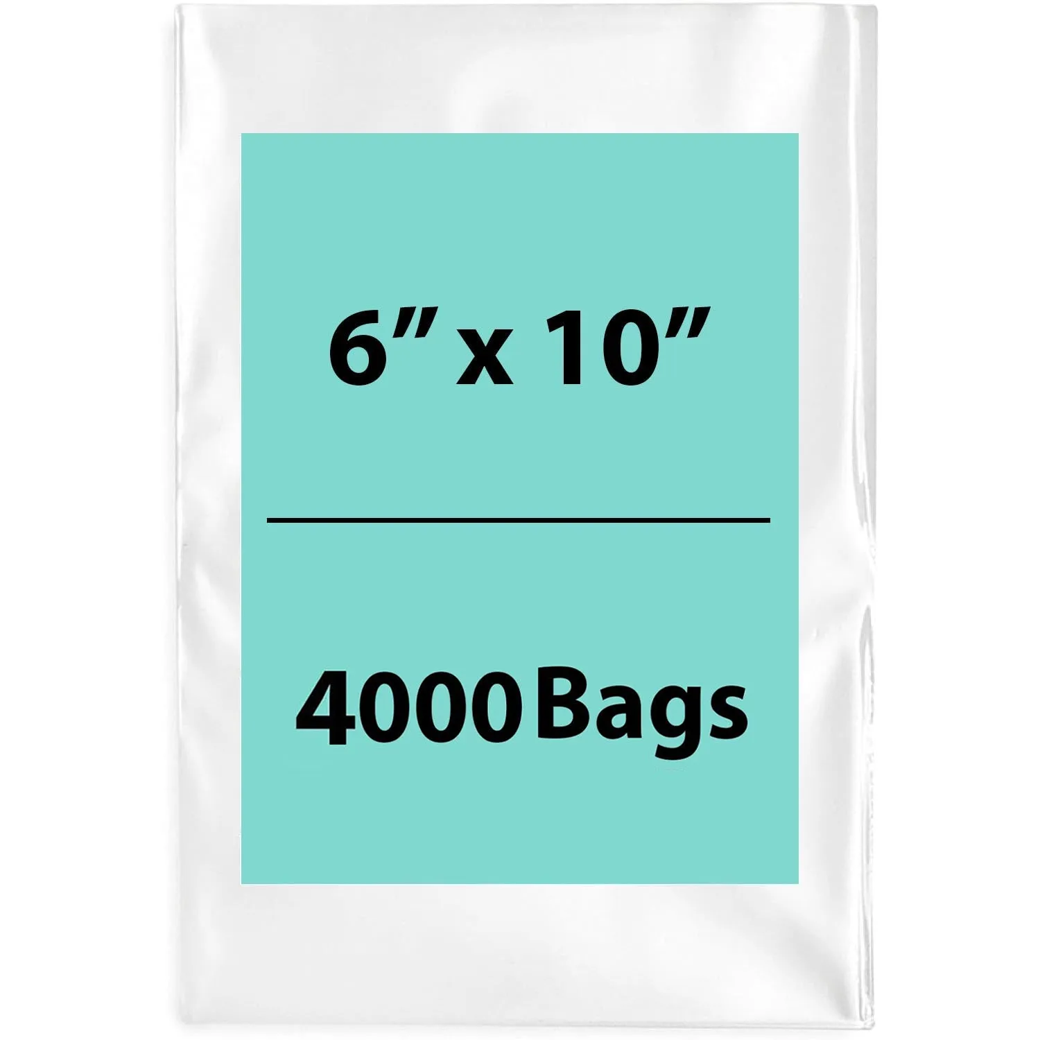 6X10 inches Clear Flat Poly Bags 3Mil Open Top (LDPE)
