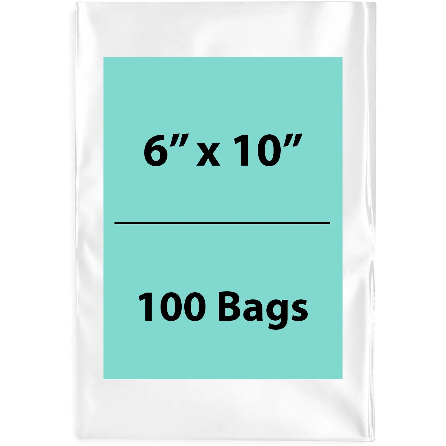 6X10 inches Clear Flat Poly Bags 3Mil Open Top (LDPE)