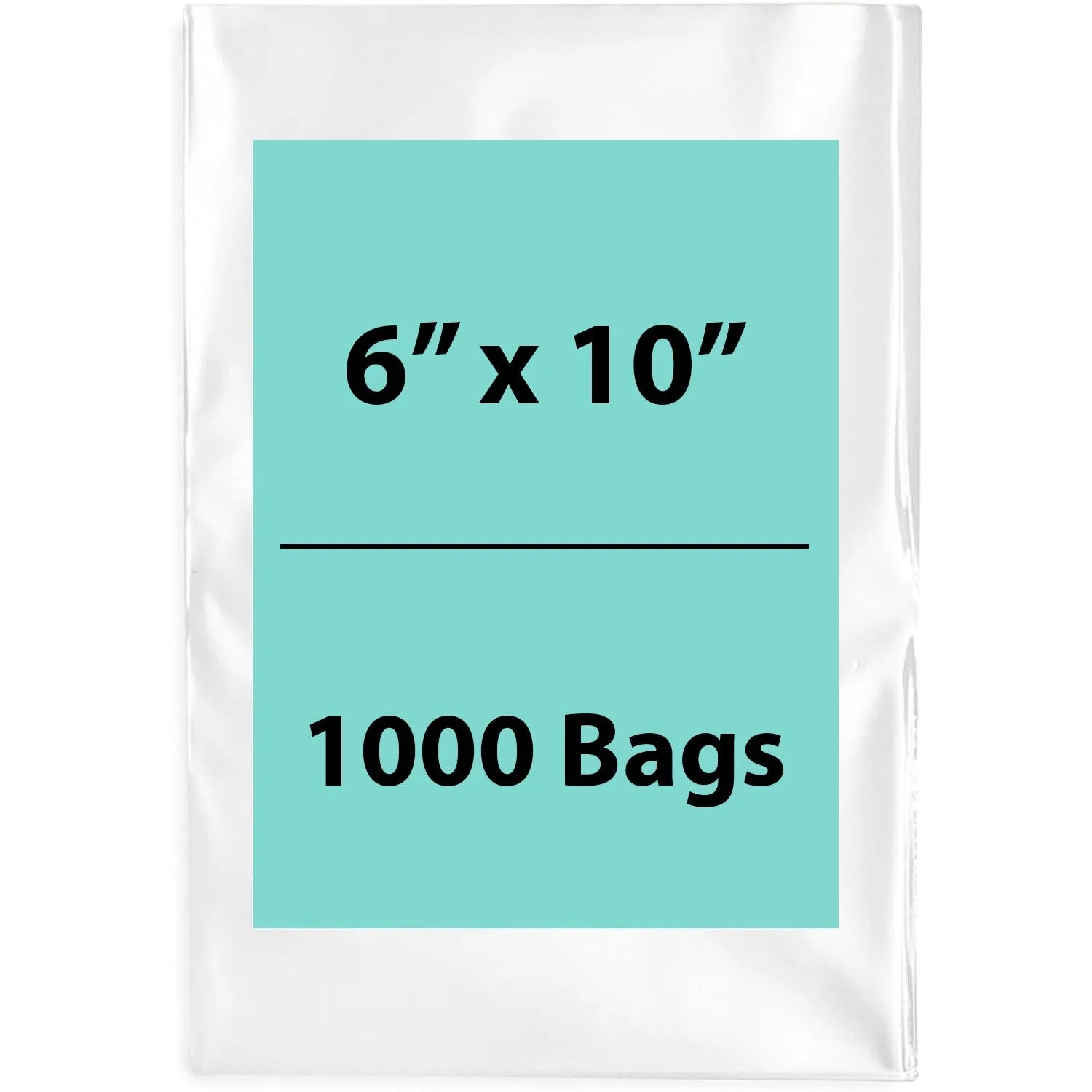 6X10 inches Clear Flat Poly Bags 3Mil Open Top (LDPE)