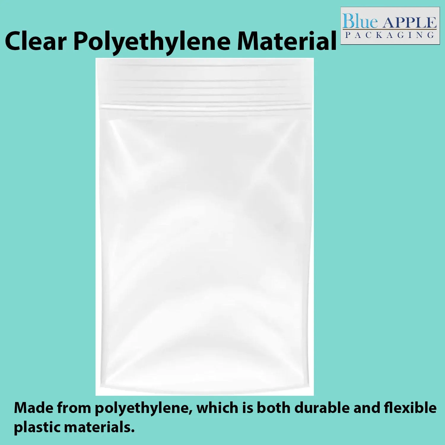 7X8 inches Reclosable Single Line Zipper Poly Bags 2 Mil (LDPE)