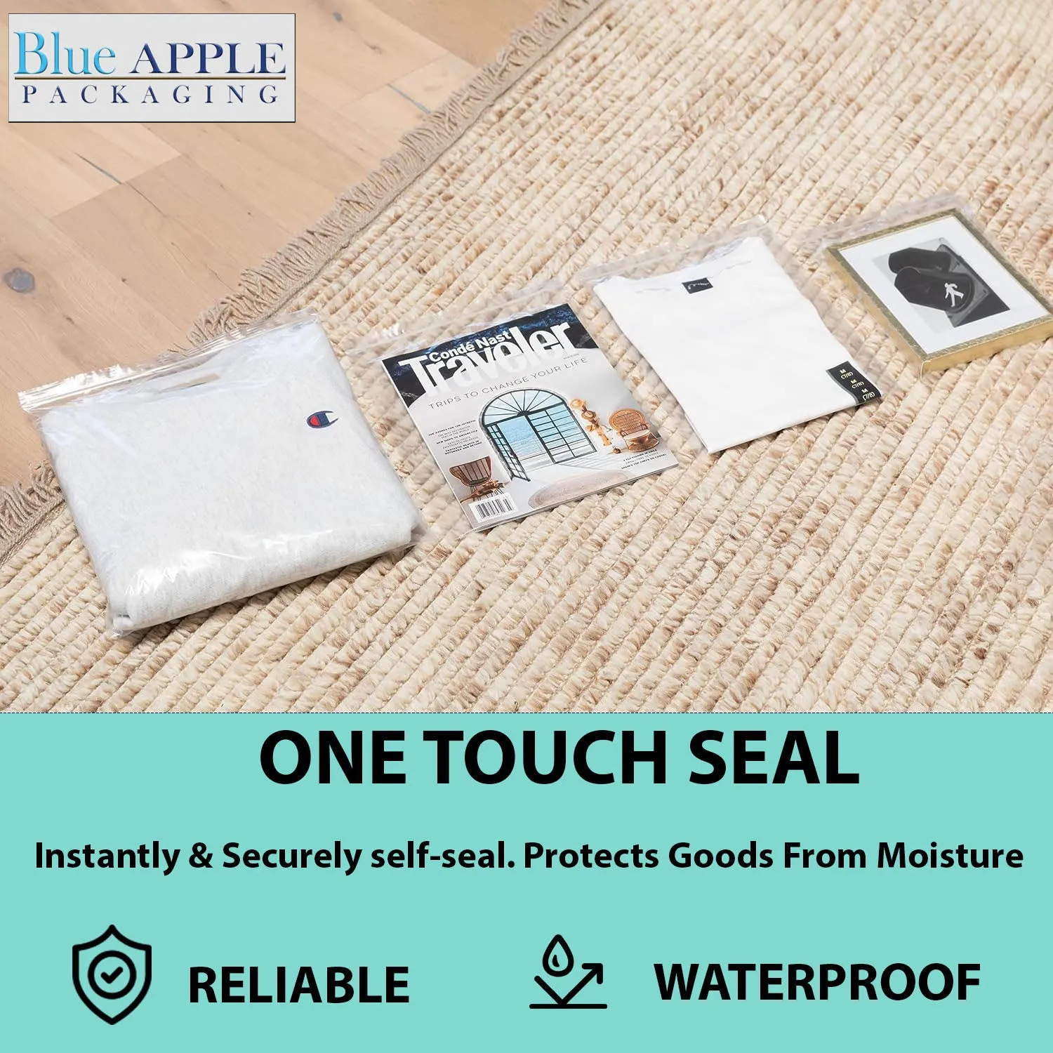 7X8 inches Reclosable Single Line Zipper Poly Bags 2 Mil (LDPE)