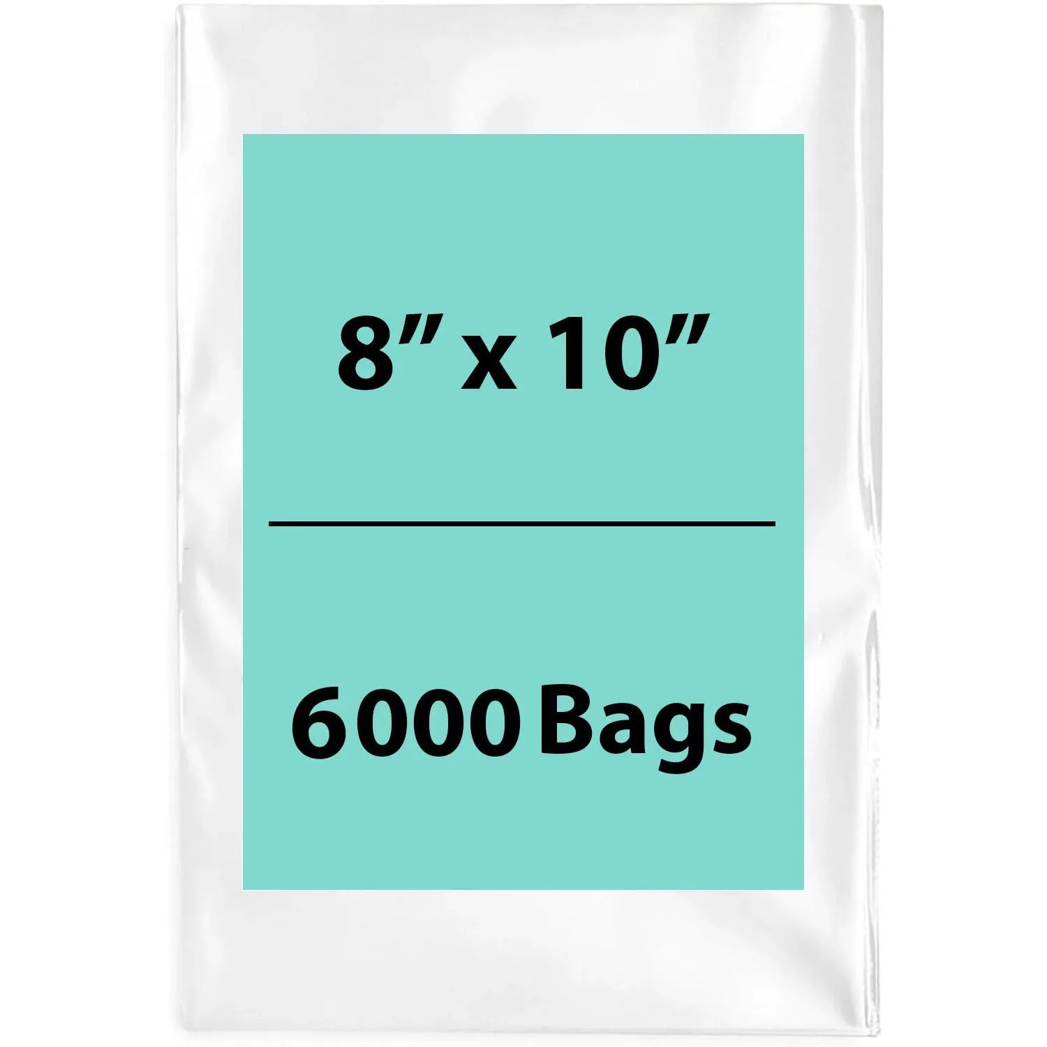 8X10 inches Clear Flat Poly Bags 1.5Mil Open Top (LDPE)
