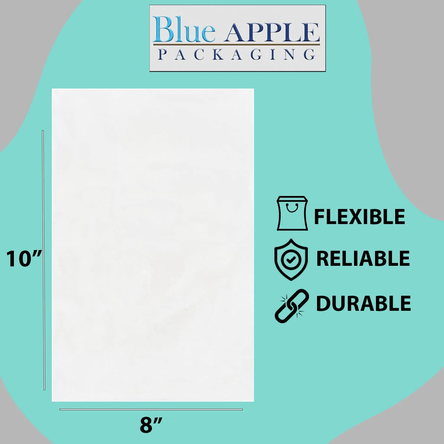 8X10 inches Clear Flat Poly Bags 1.5Mil Open Top (LDPE)