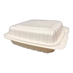 9" X 9" X 3 " PLASTIC POLYPROPYLENE HINGED CONTAINER VENTED 3 COMP-150CT