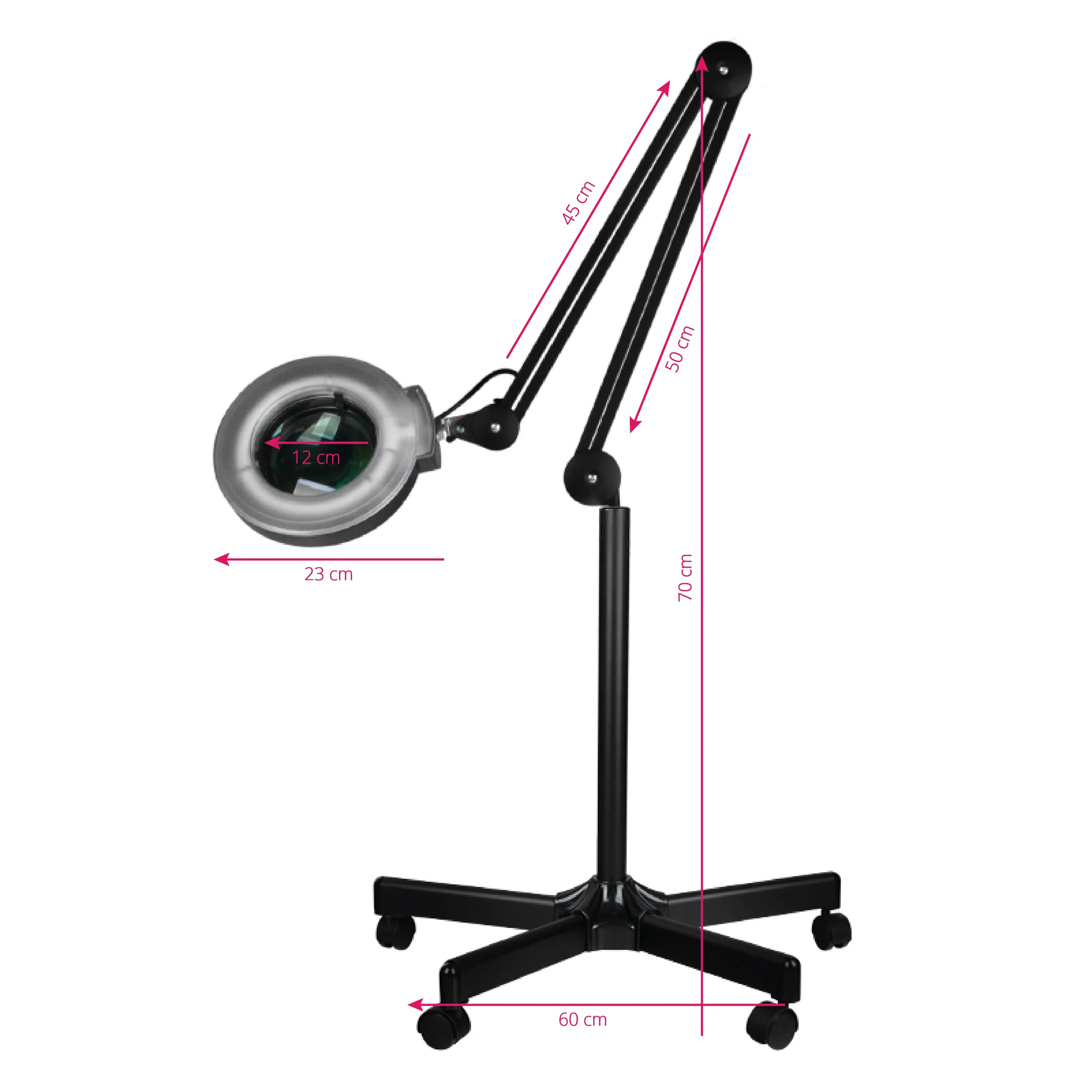 ACTIVESHOP S5 led magnifier lamp   black tripod