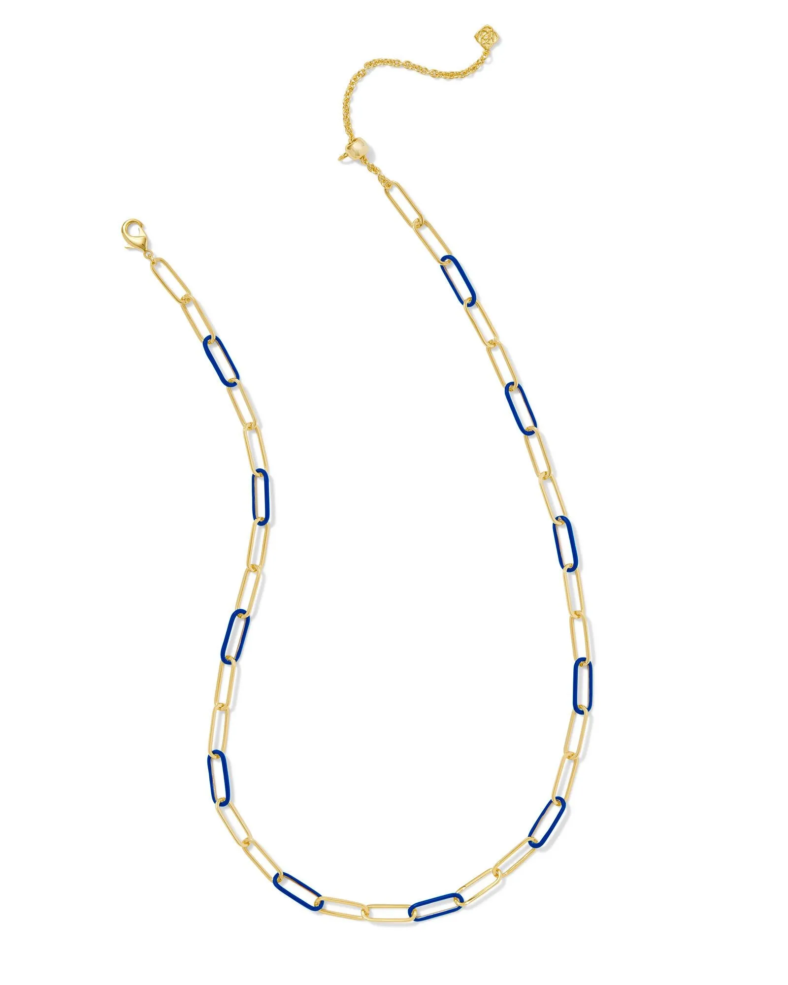 Ainsley Convertible Chain Necklace in Blue Enamel