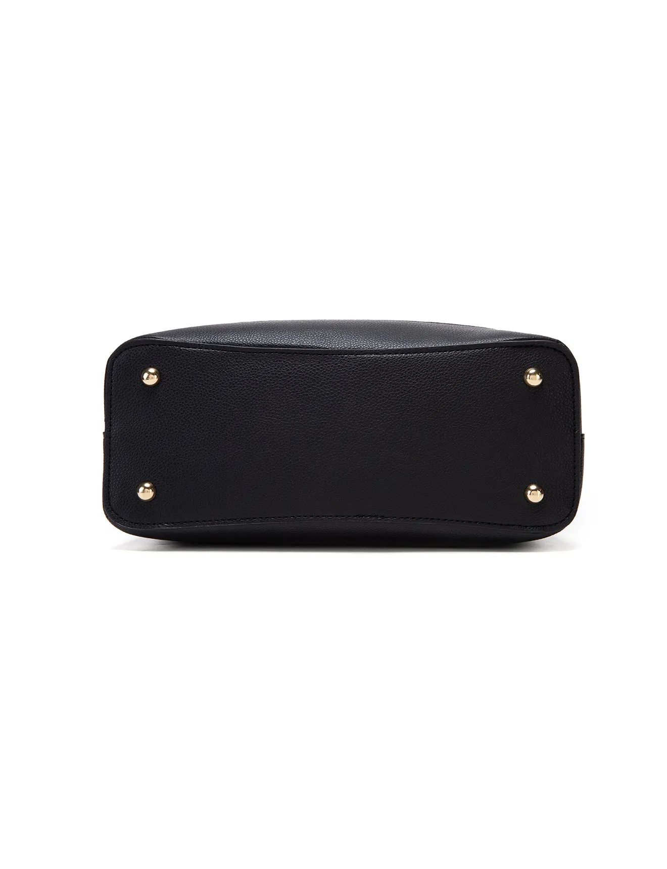 AINSLEY VEGAN TRIPLE COMPARTMENT BAG- XB-2338-BLK/TAUPE