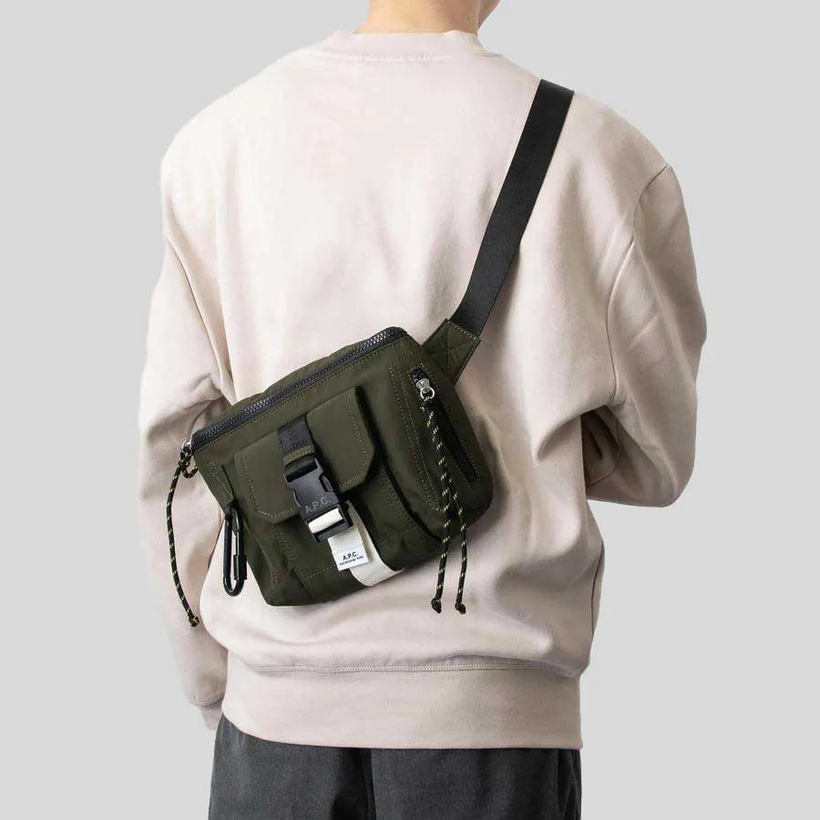 A.P.C. Trek Bum Bag Dark Khaki RB-PAAFHH62219