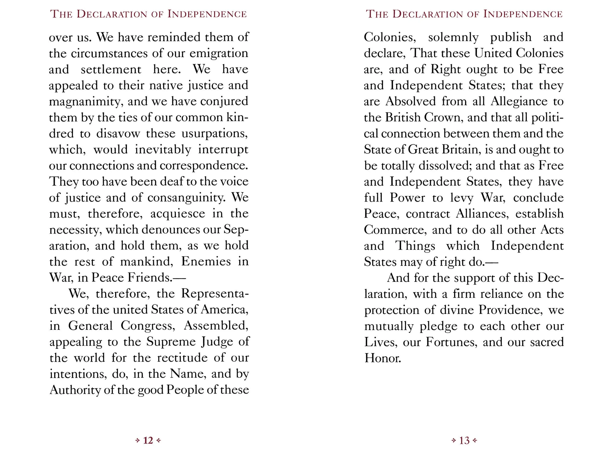 Applewood Books - The Declaration of Independence