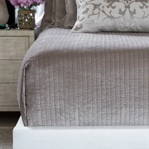 Aria Quilted Queen Coverlet Raffia Matte Velvet 96X98