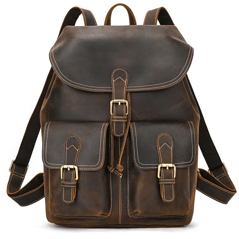Atlas Leather Men's Shoulder Backpack