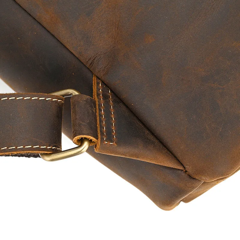 Atlas Leather Men's Shoulder Backpack