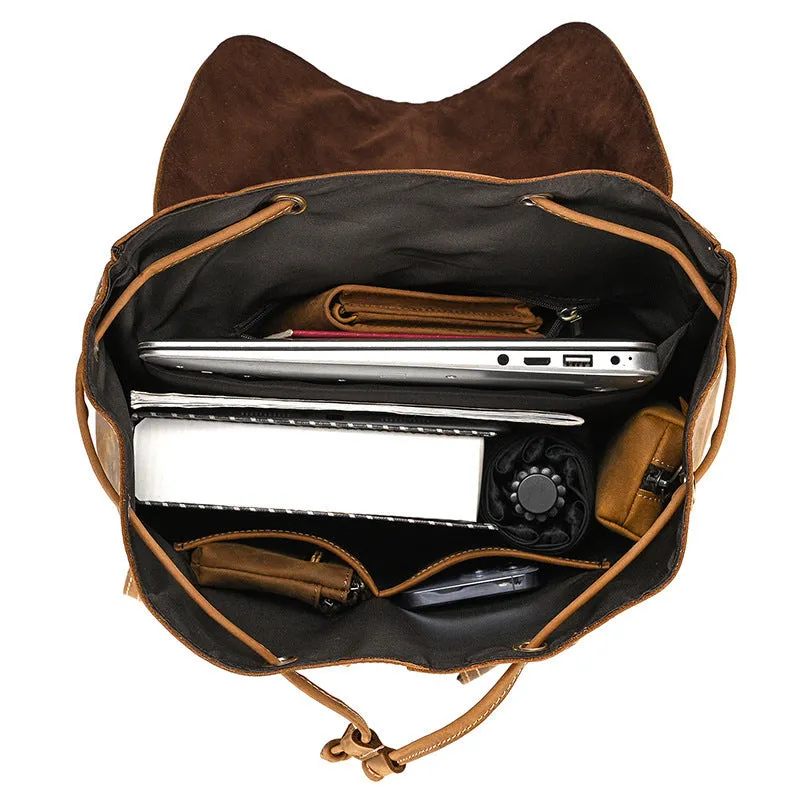 Atlas Leather Men's Shoulder Backpack