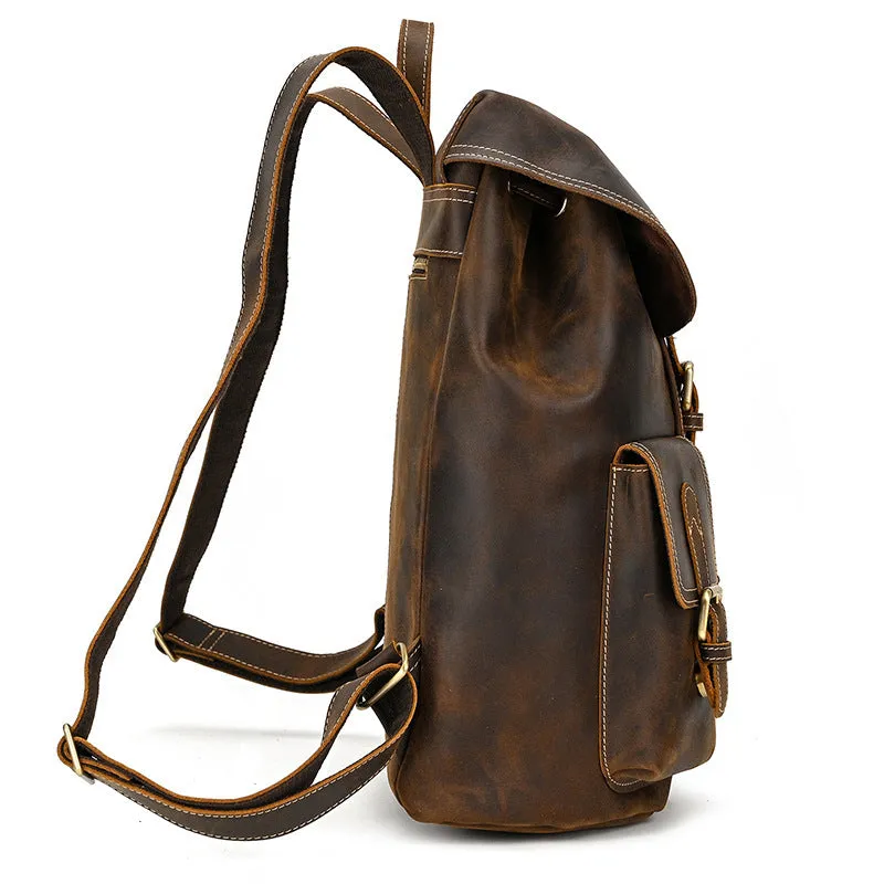 Atlas Leather Men's Shoulder Backpack