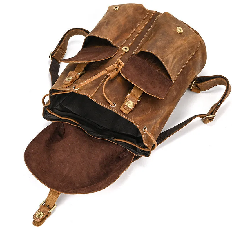 Atlas Leather Men's Shoulder Backpack
