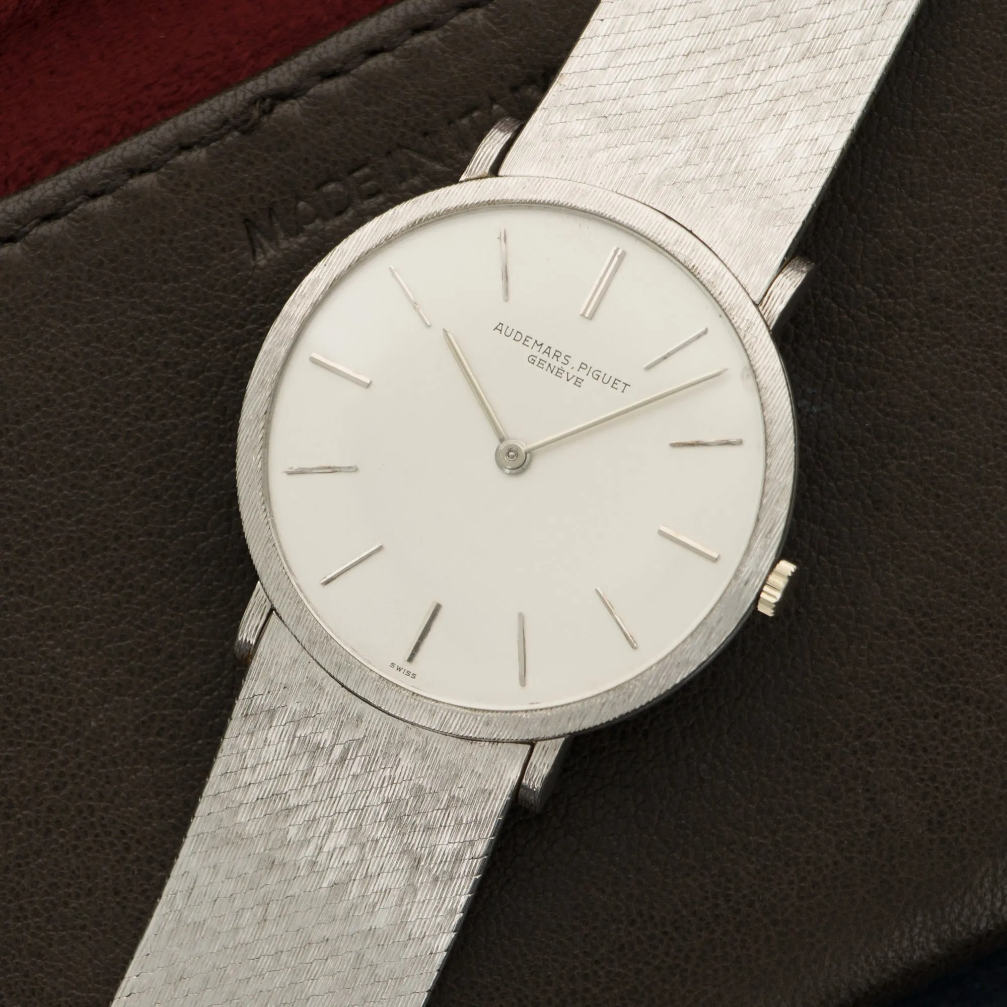 Audemars Piguet White Gold Ultra Thin Bracelet Watch
