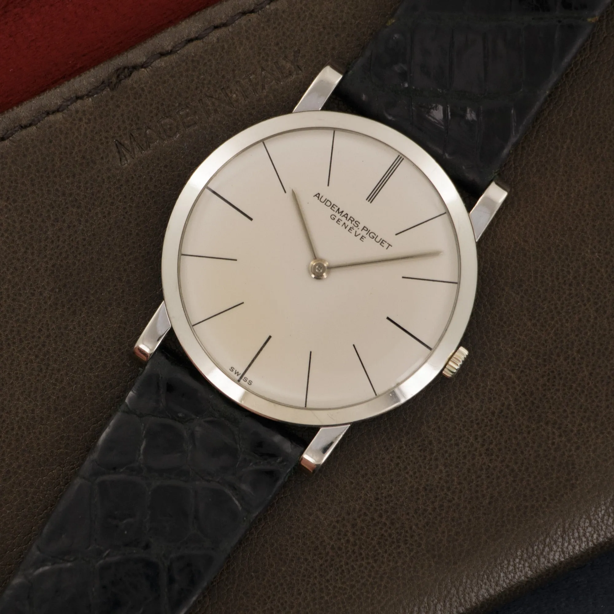 Audemars Piguet White Gold Ultra-Thin Strap Watch