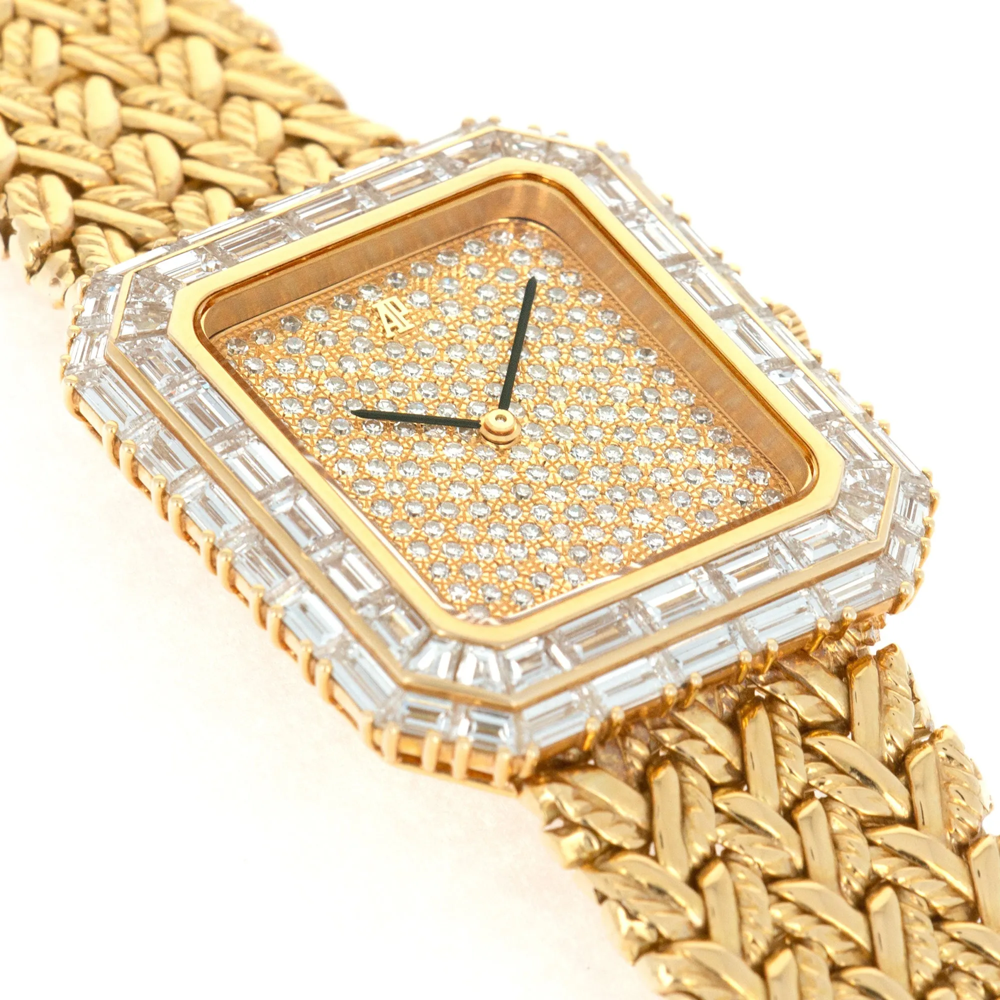 Audemars Piguet Yellow Gold Baguette Diamond Watch