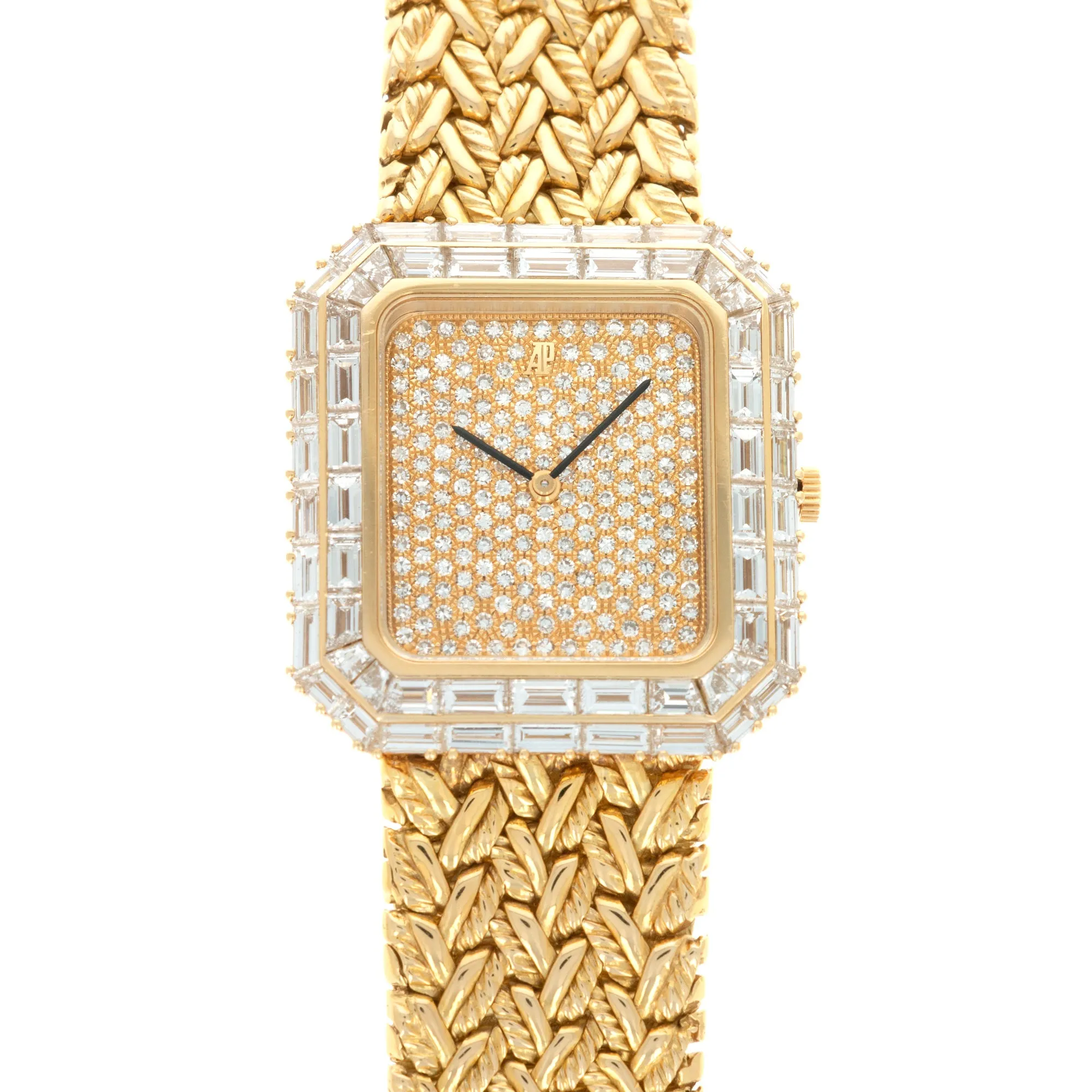 Audemars Piguet Yellow Gold Baguette Diamond Watch
