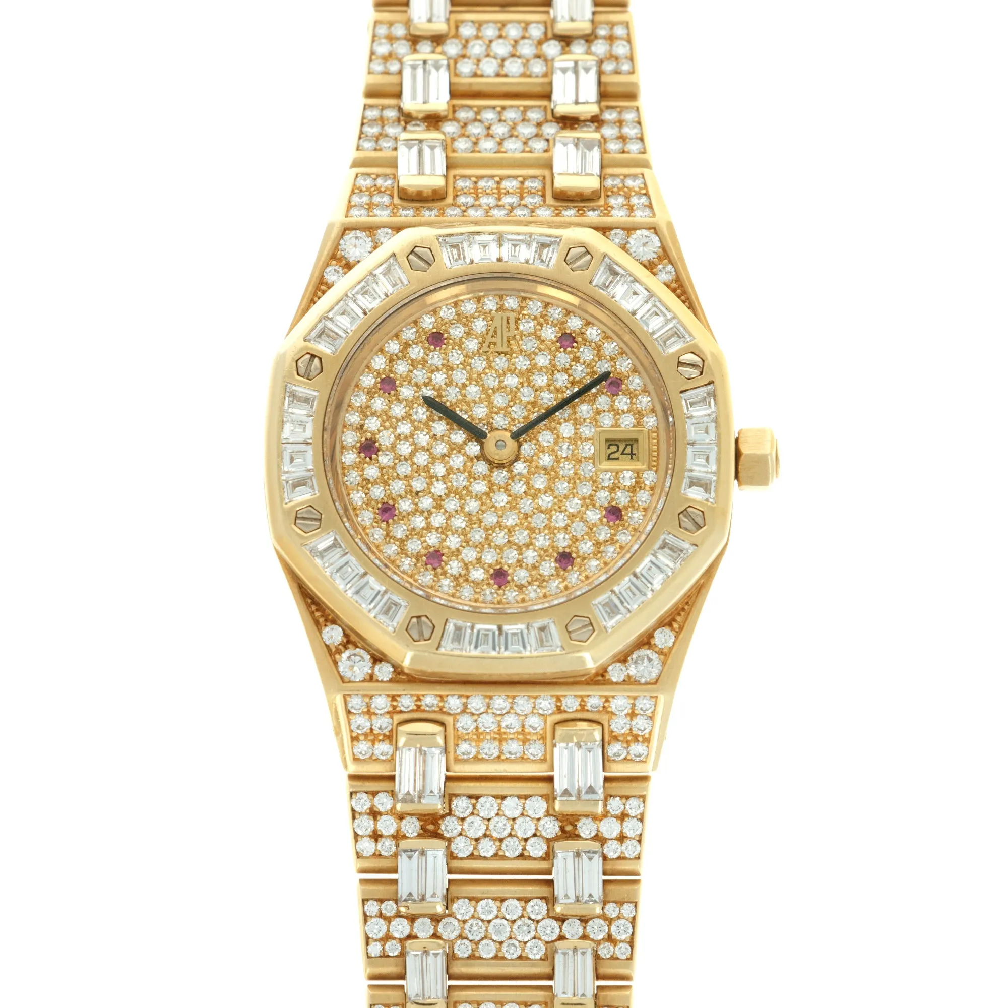Audemars Piguet Yellow Gold Royal Oak Diamond Watch