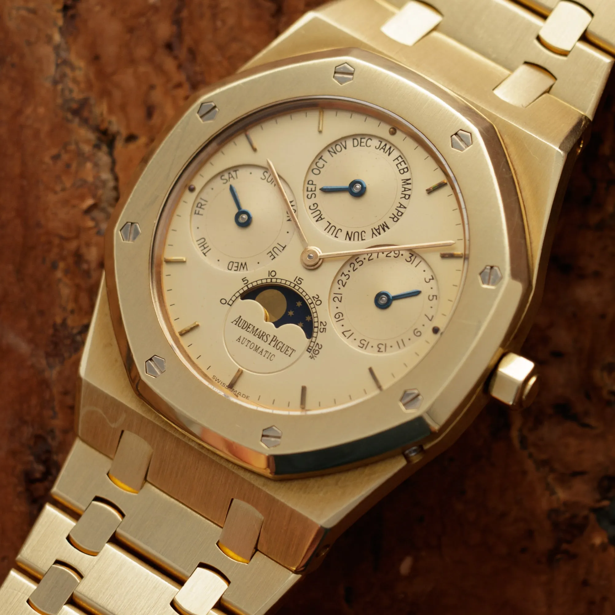 Audemars Piguet Yellow Gold Royal Oak Quantieme Perpetual Watch Ref. 25654