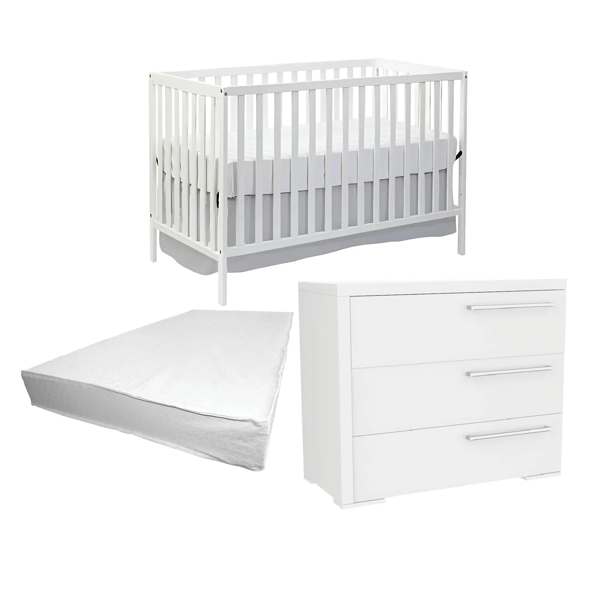 Baby starter kit: convertible crib and changing table