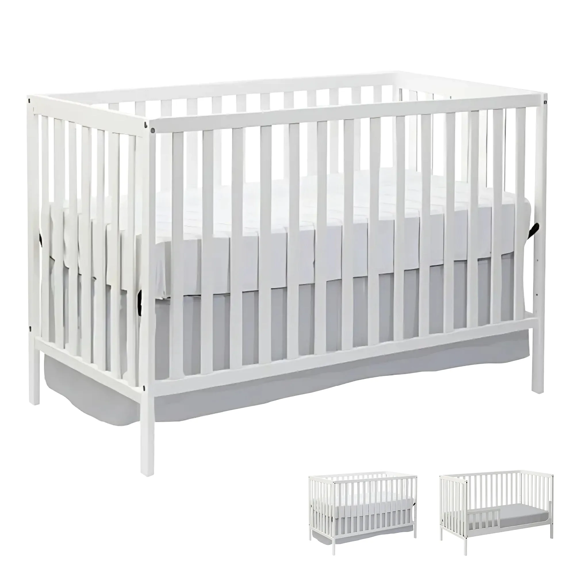 Baby starter kit: convertible crib and changing table