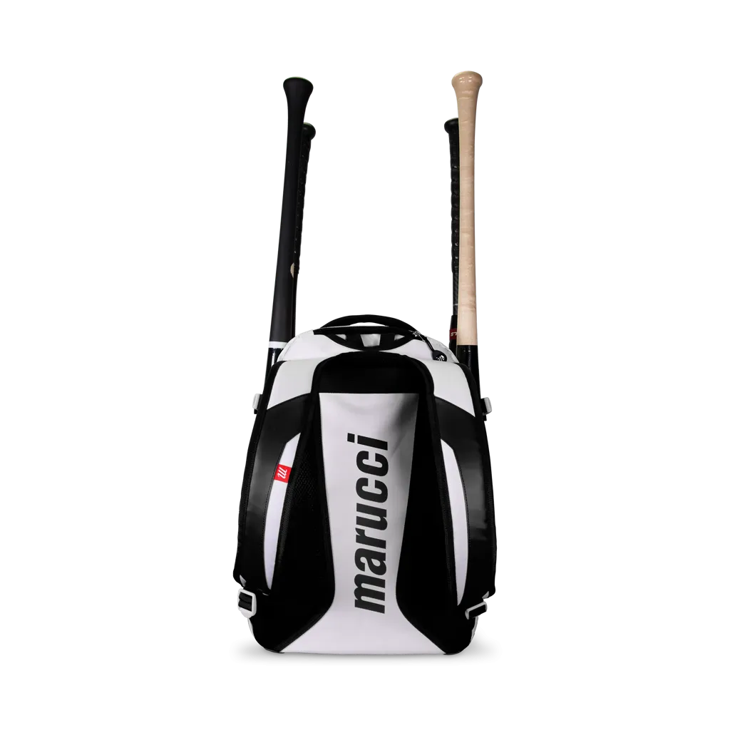 Back Pack Beisbol Softbol Marucci Dynamo MBDYNBP Blanco Negro Grande