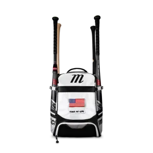 Back Pack Beisbol Softbol Marucci Dynamo MBDYNBP Blanco Negro Grande