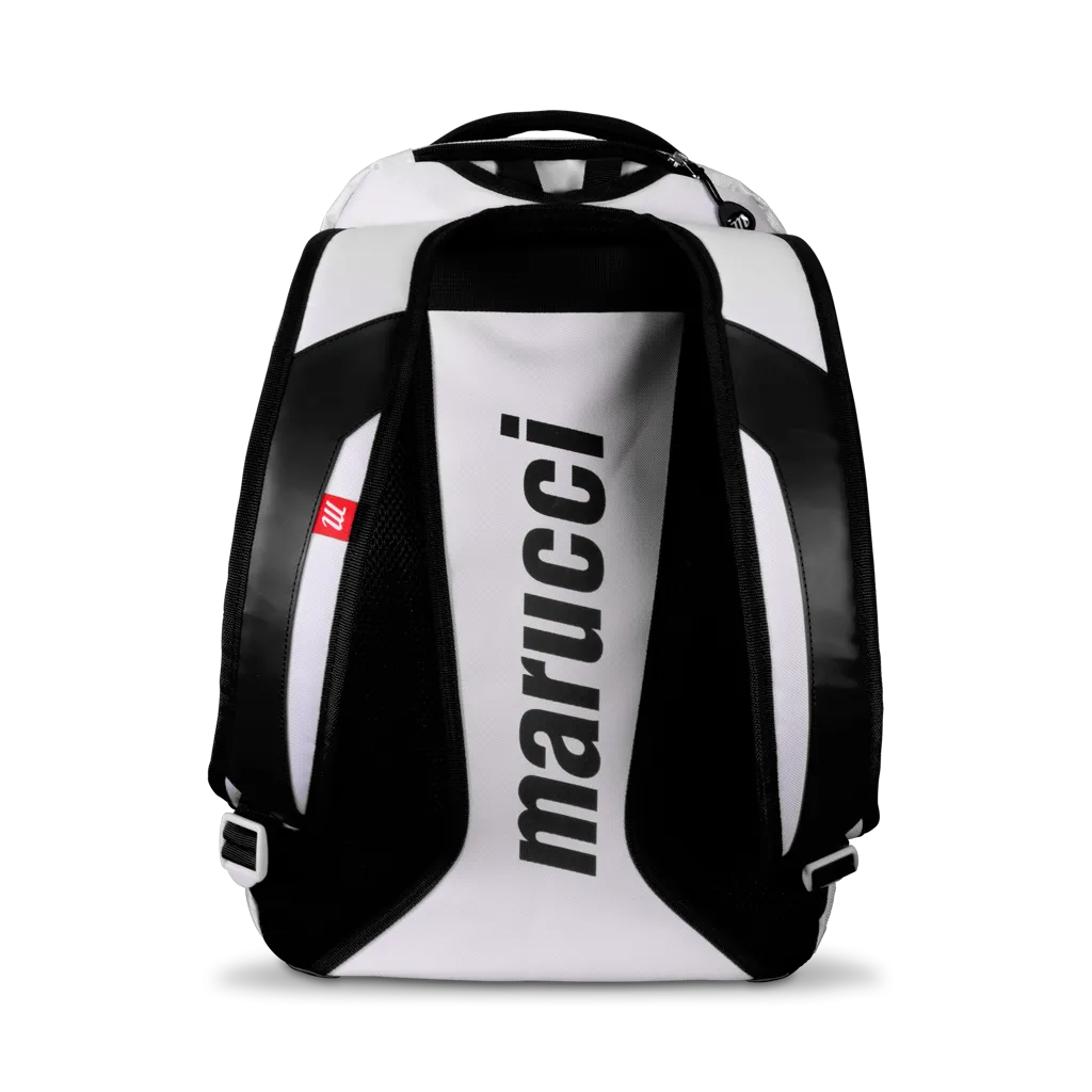 Back Pack Beisbol Softbol Marucci Dynamo MBDYNBP Blanco Negro Grande