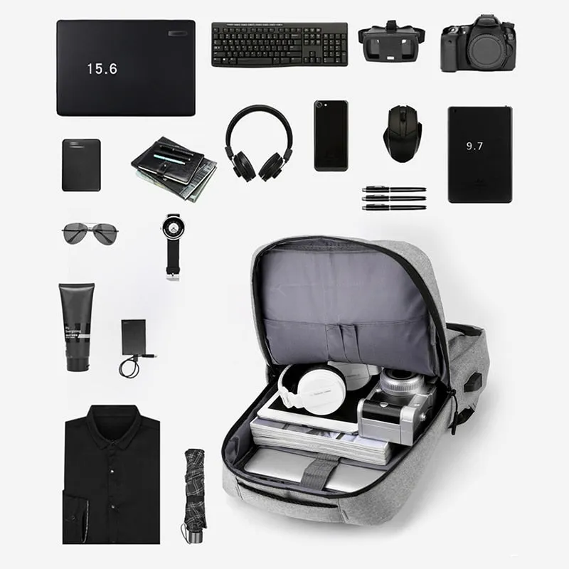 Backpack Multifunctional Waterproof Bags For Male Business Laptop Backpack USB Charging Backpack Nylon Casual Rucksack