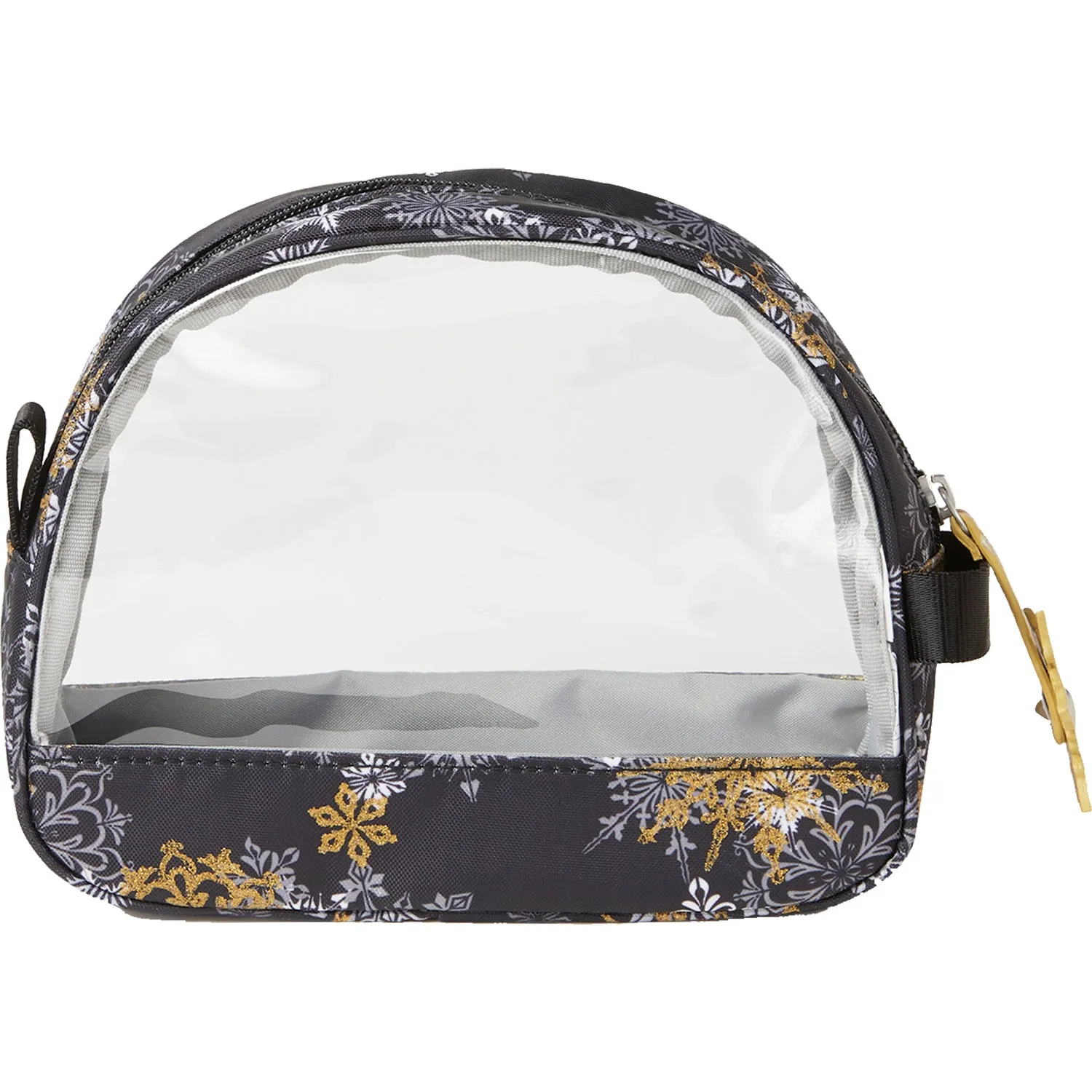 Baggallini Clear Cosmetic Case Frosted Black Nylon