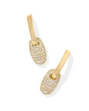 Bailey Pave Huggie Earring - Gold