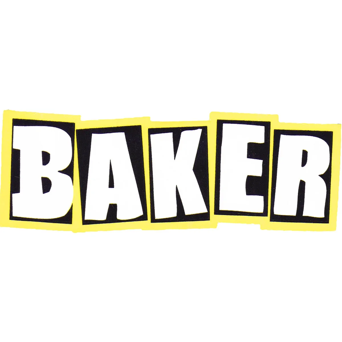 Baker - Brand Logo Neon Yellow 5" Sticker