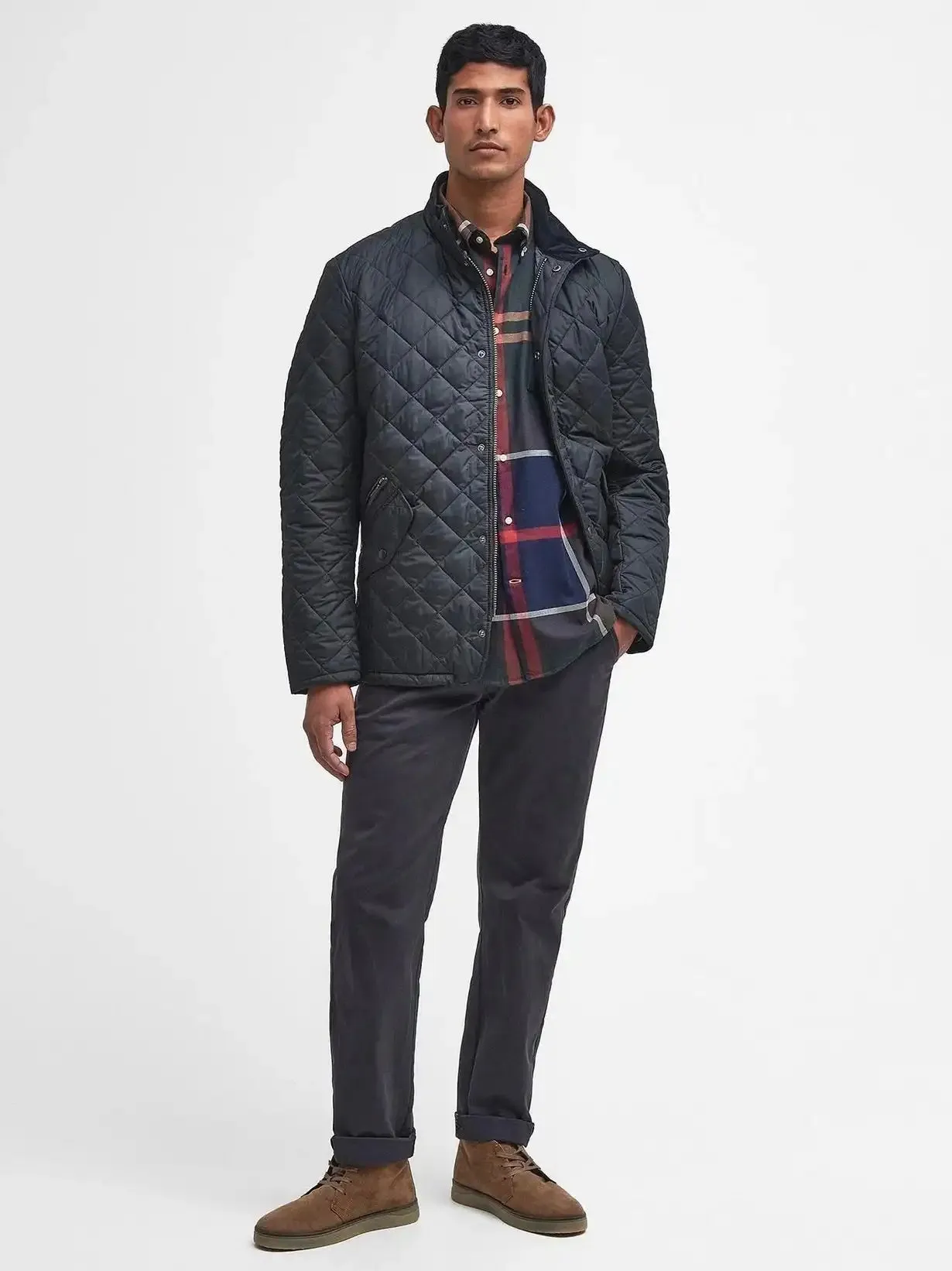 Barbour Mens Chelsea Sportsquilt Jacket Navy