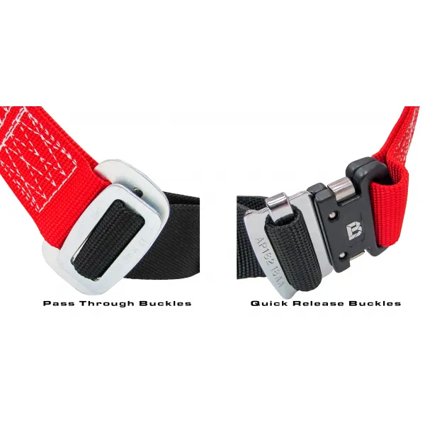 Bashlin - "H" Style Harness with fixed chest strap and D-Ring back attachment